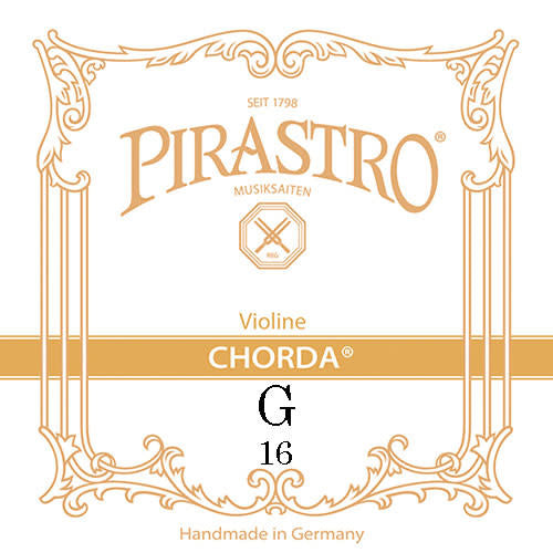 CHORDA violin G string, gut/silver plated, medium, 16