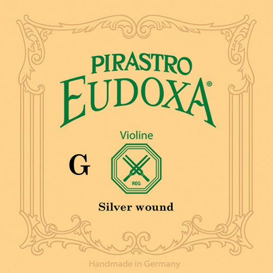 EUDOXA violin G string, gut/silver, medium, 15-3/4