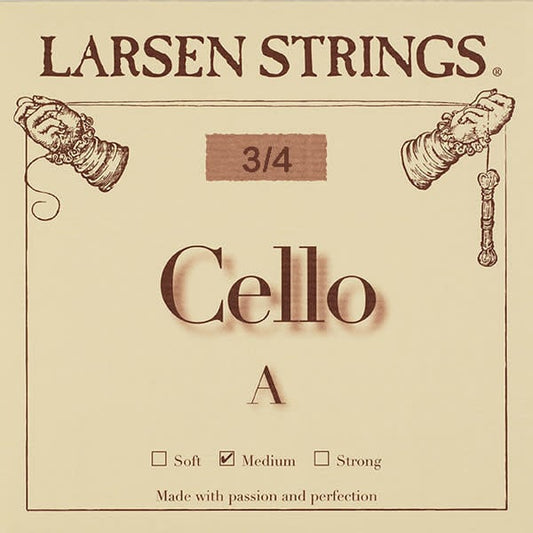 Larsen cello A string, steel, medium, fractional sizes,