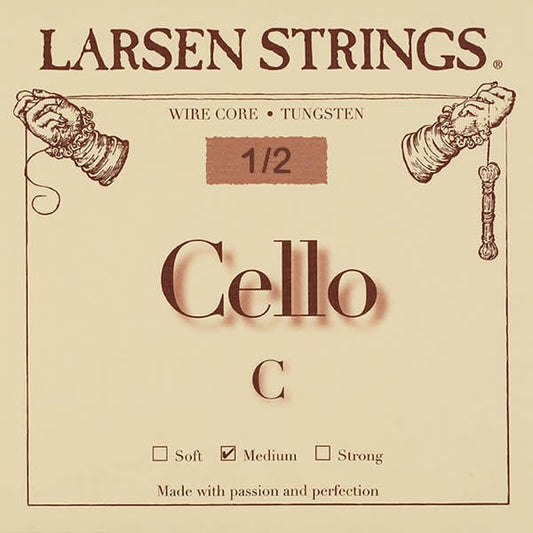 Larsen cello C string, steel, medium, fractional sizes