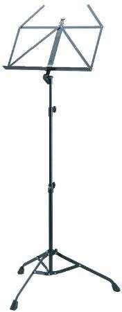 K&M ''Starline'' Professional Black Steel Extra Tall Music Stand, (Military)