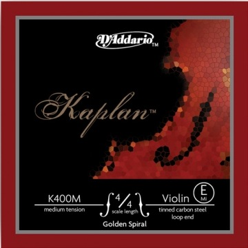 D'Addario Kaplan Solutions 4/4 non-whistling violin E string, USA