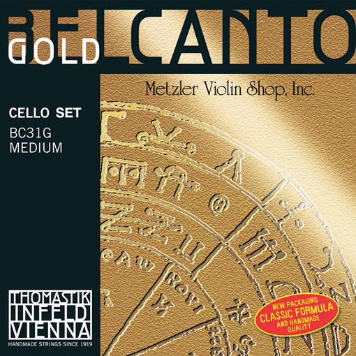 BELCANTO Gold cello string set, medium, by Thomastik-Infeld