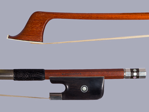 *LOTHAR SEIFERT* French bass bow, engraved silver & ebony | Metzler Violins