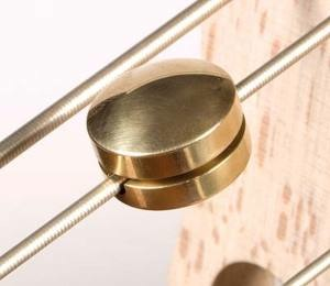 Lup-X cello button-style brass Wolf Eliminator, 8.5 grams