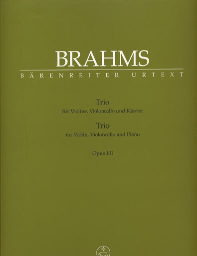 Brahms, Johannes: Trio Op. 101 in c minor (violin, cello & piano) Barenreiter