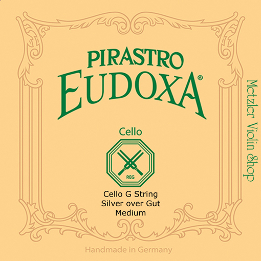 EUDOXA cello G string, silver on gut