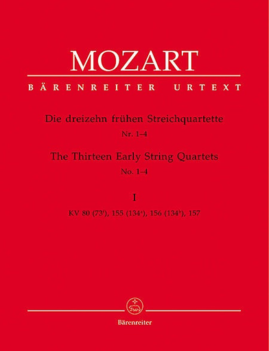 Mozart, W.A. (Fuessl): Thirteen Early String Quartets, Vol. 1 - No. 1-4, Barenreiter Urtext