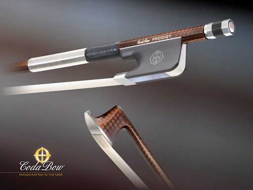 CodaBow GLOBAL PRODIGY 3/4 viola bow, with GlobalBow Technology, carbon fiber, USA