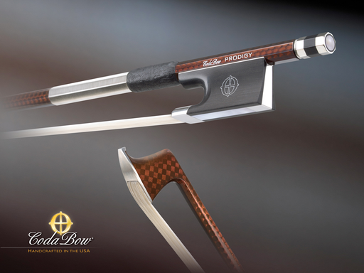 CodaBow GLOBAL PRODIGY 4/4 nickel violin bow, with GlobalBow Technology, (full size) USA