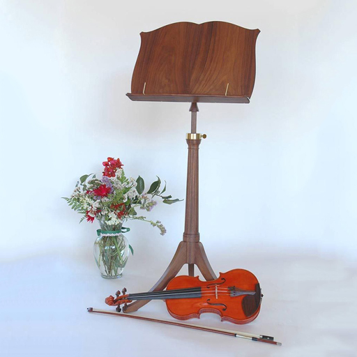 Lemurian Crafts Regency solid desk music stand, 3 wood choices