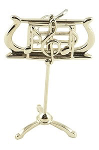 Music Stand Ornament - Silver