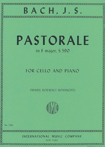 Bach (Rosanoff): Pastorale in F Major, S.590 (cello & piano) IMC