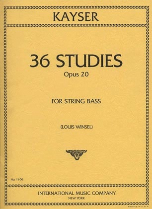 Kayser, H.E.: 36 Studies Op.20 (bass)